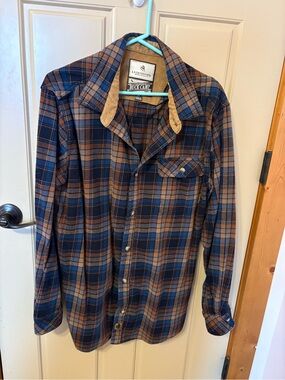 Legendary Whitetails Men's Buck Camp Plaid Shirt - Navy & Brown